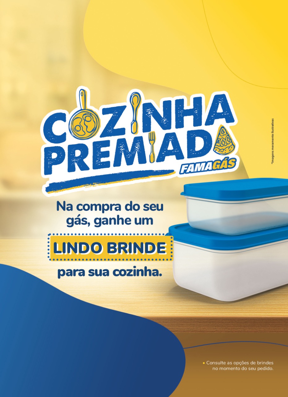 Cozinha Premiada FamaGás — brindes para sua cozinha na compra do gás